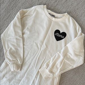 BFFS&Babes Cream Long Sleeve 'Mama' Sweatshirt